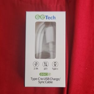White Type-C to USB Cable